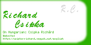 richard csipka business card