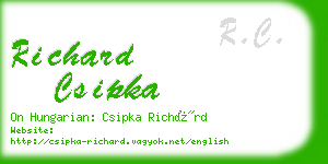 richard csipka business card